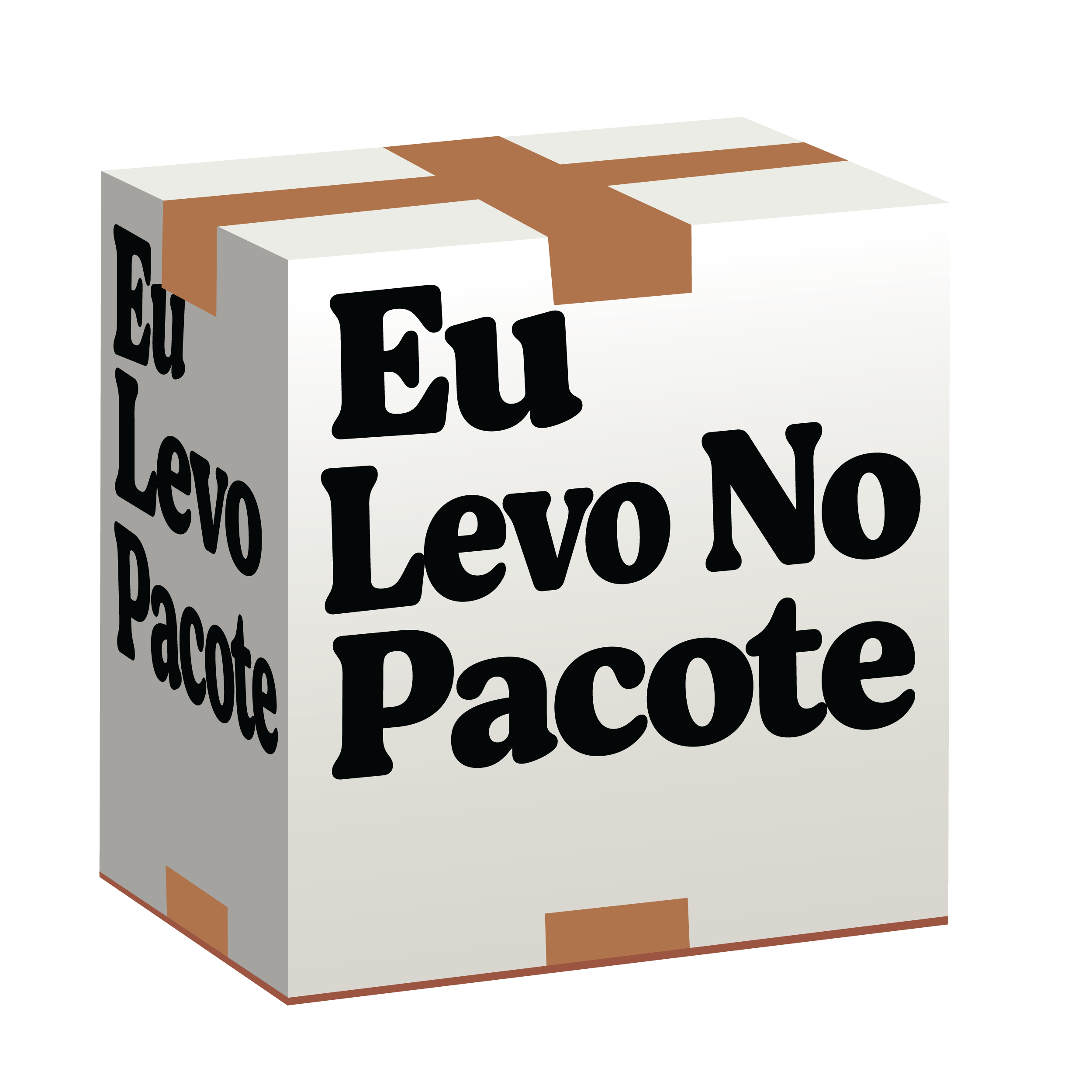 Cartão divertido com a frase 'Eu Lovo No Pacote', jogando com duplo sentido inspirado na música de Rosinha.